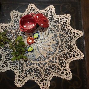 Handmade crochet doily